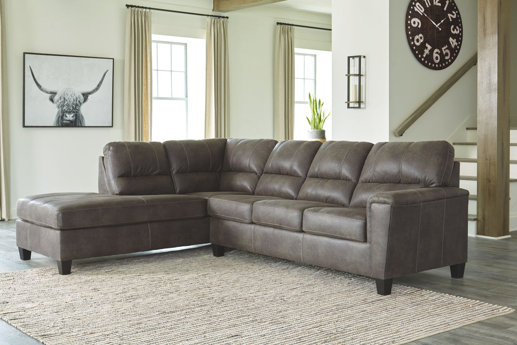 Navi - Smoke - Left Arm Facing Corner Chaise 2 Pc Sectional