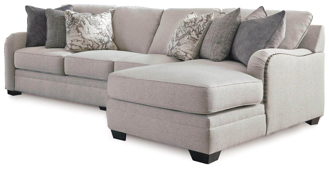 Dellara - Chalk - 3-Piece Sectional With Raf Corner Chaise