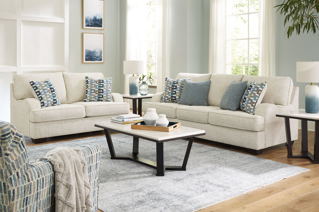 Valerano - Parchment - 3 Pc. - Sofa, Loveseat, Accent Chair