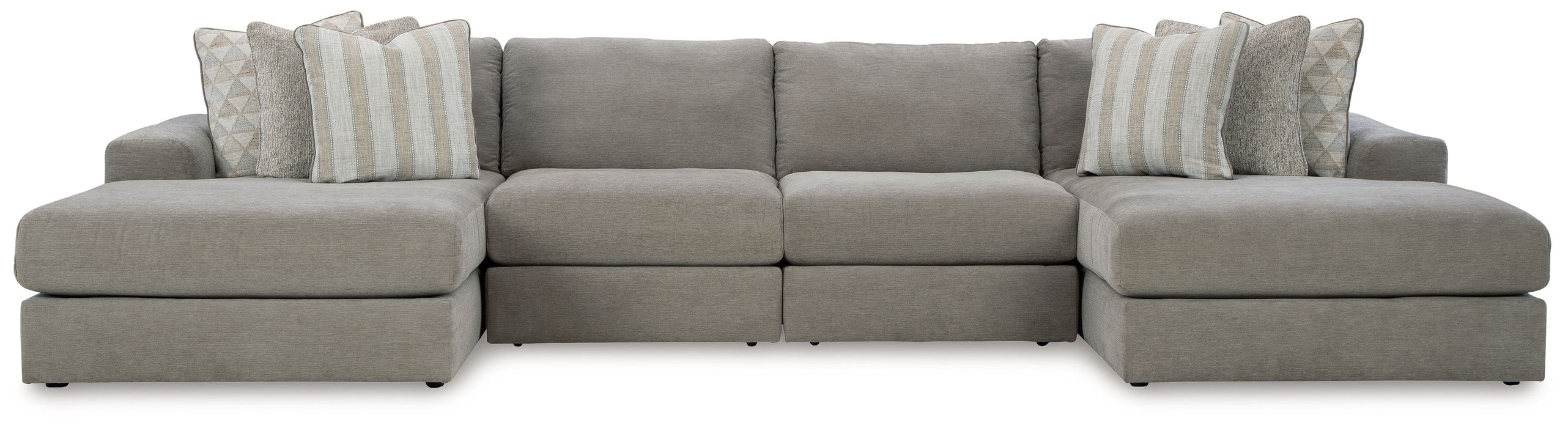 Avaliyah - 4-Piece Double Chaise Sectional - Ash