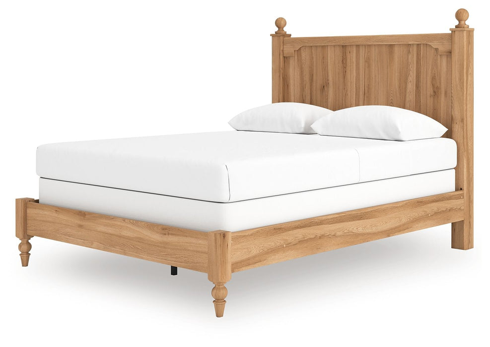 Aleaport - Queen Panel Bed - Warm Brown
