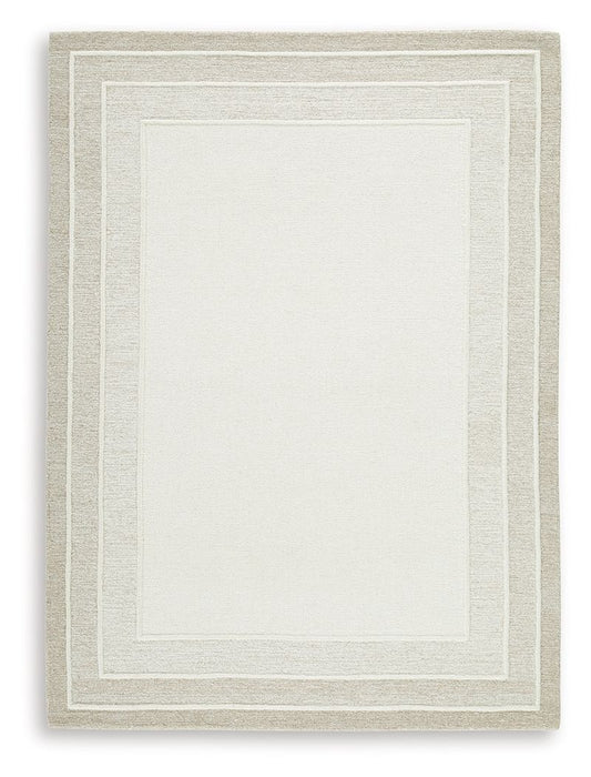 TeeLGan - 5' x 7' Rug - Ivory / Tan
