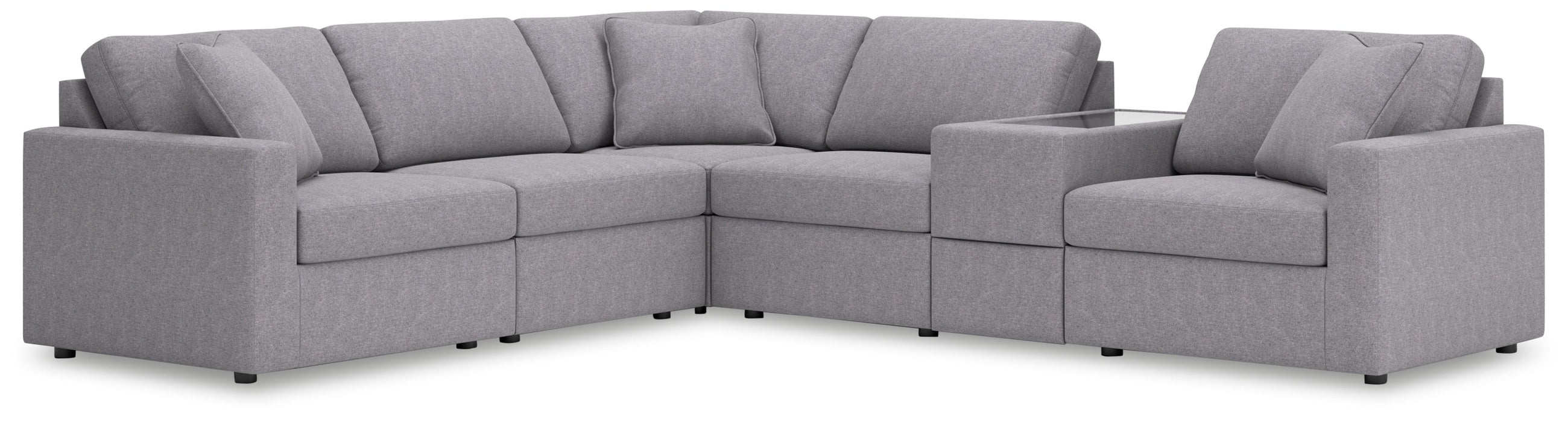 Modmax - 6-Piece Sectional With Storage Console - Granite