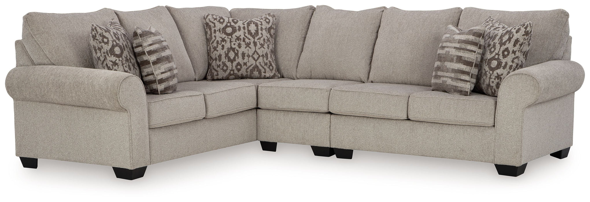 Claireah - Umber - 3-Piece Sectional With Laf Sofa With Corner Wedge