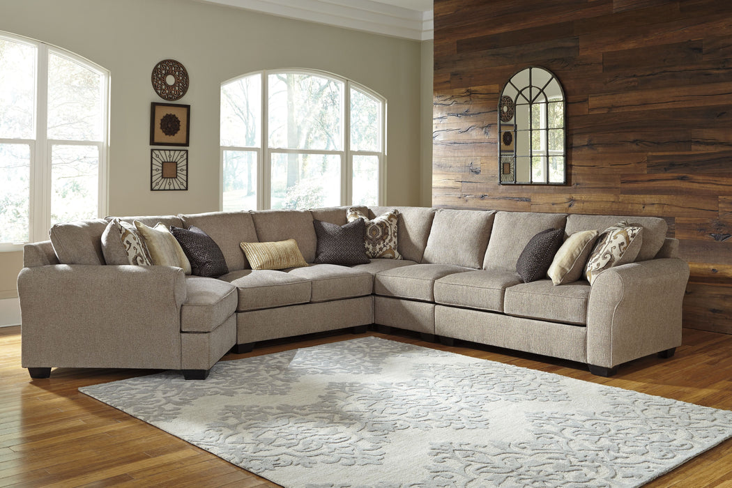 Pantomine - Driftwood - Left Arm Facing Cuddler 5 Pc Sectional