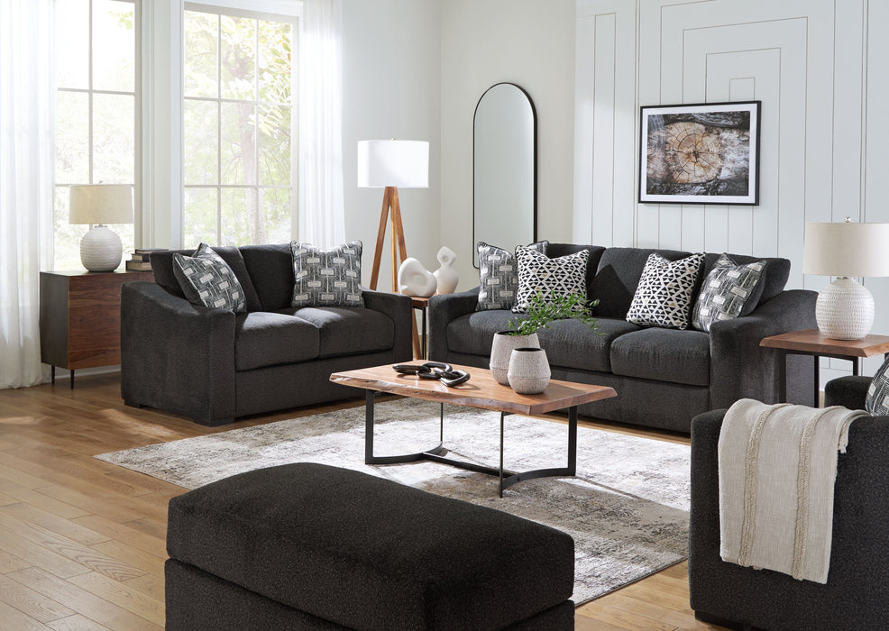 Wryenlynn - Onyx - 4 Pc. - Sofa, Loveseat, Chair And A Half, Ottoman