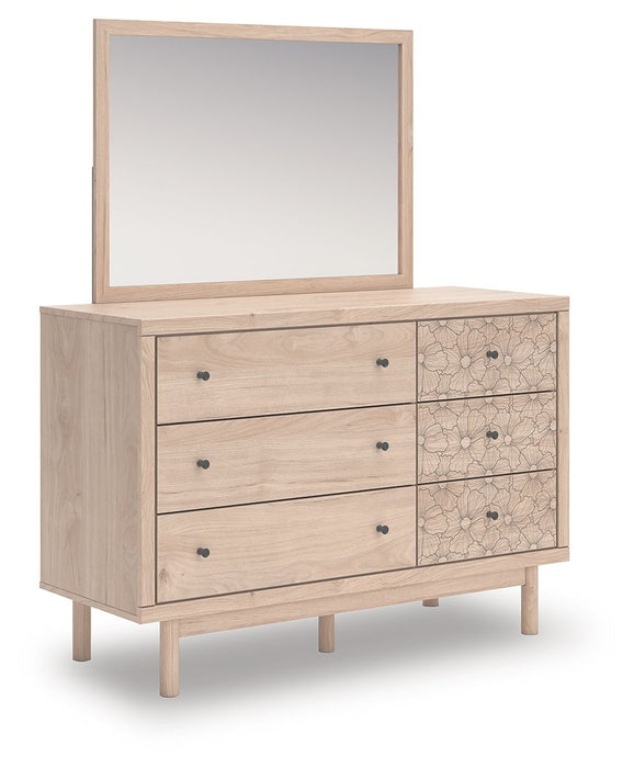 Arloster - Dresser And Mirror - Tan