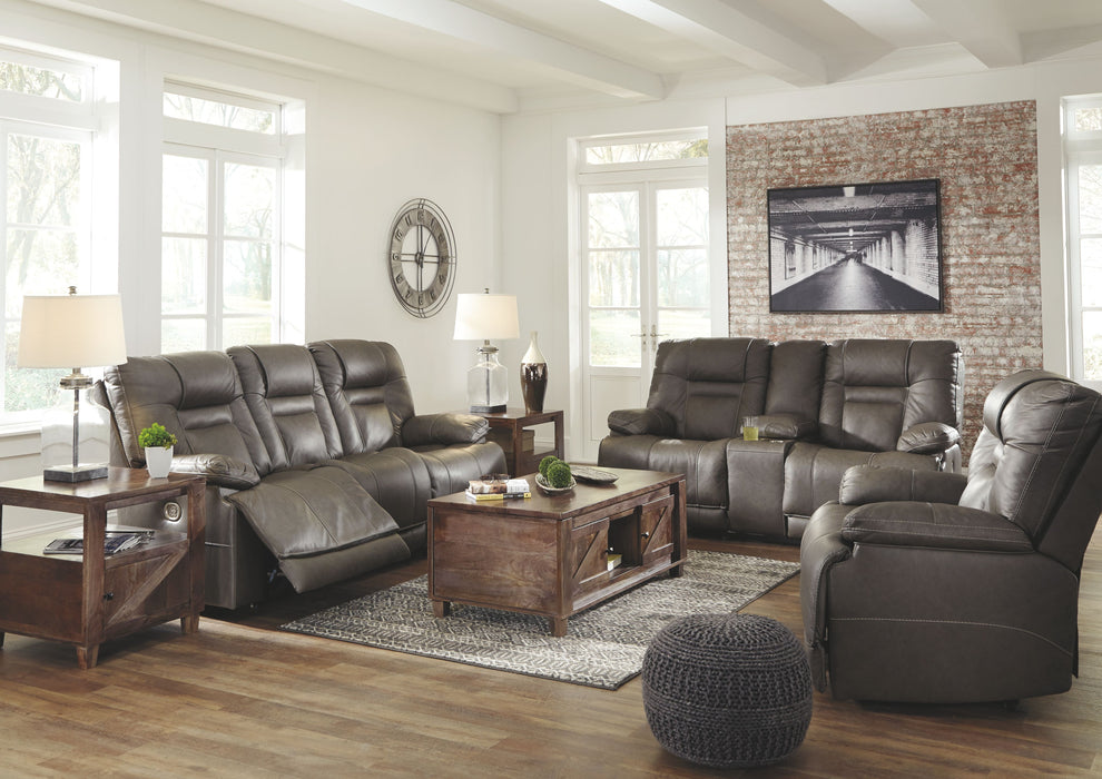 Wurstrow - Smoke - 3 Pc. - Power Sofa, Loveseat, Recliner