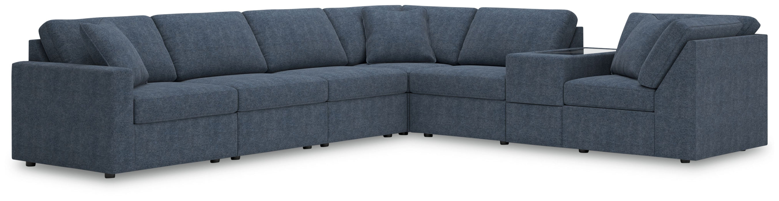 Modmax - 7-Piece Sectional With Storage Console And Laf Corner Chair - Ink