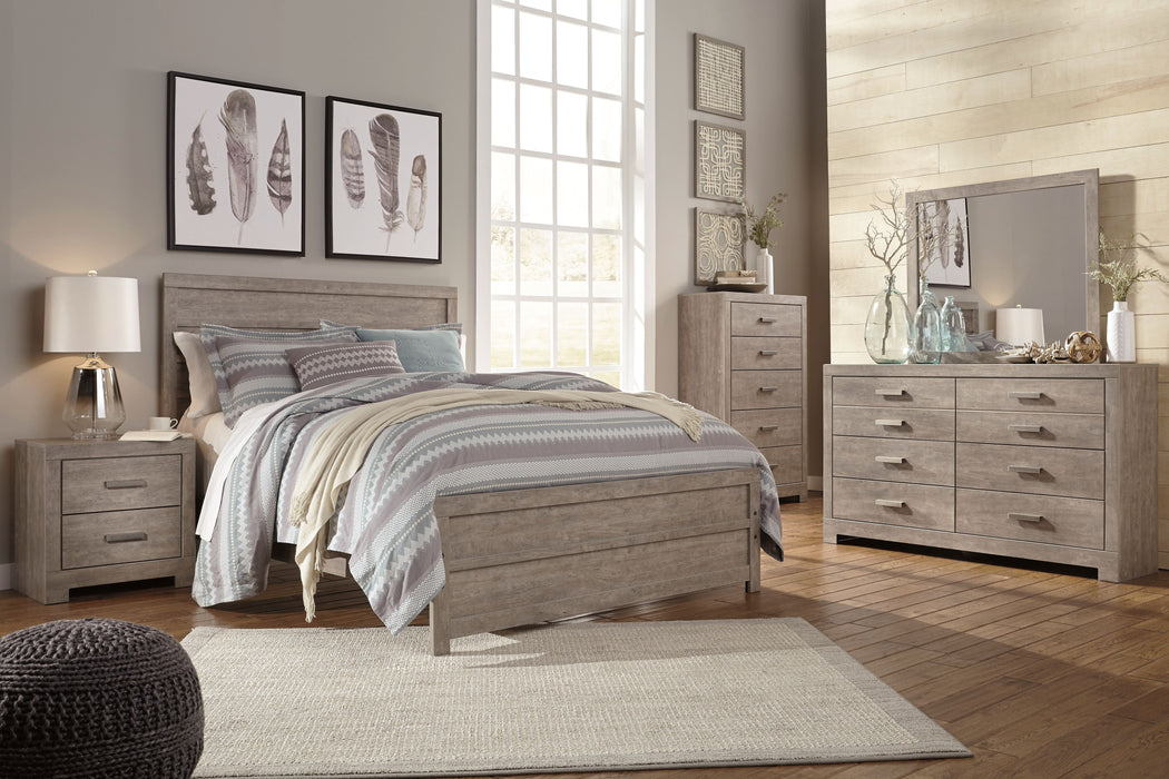 Culverbach - 4 Pc. - Dresser, Mirror, Queen Panel Bed - Gray
