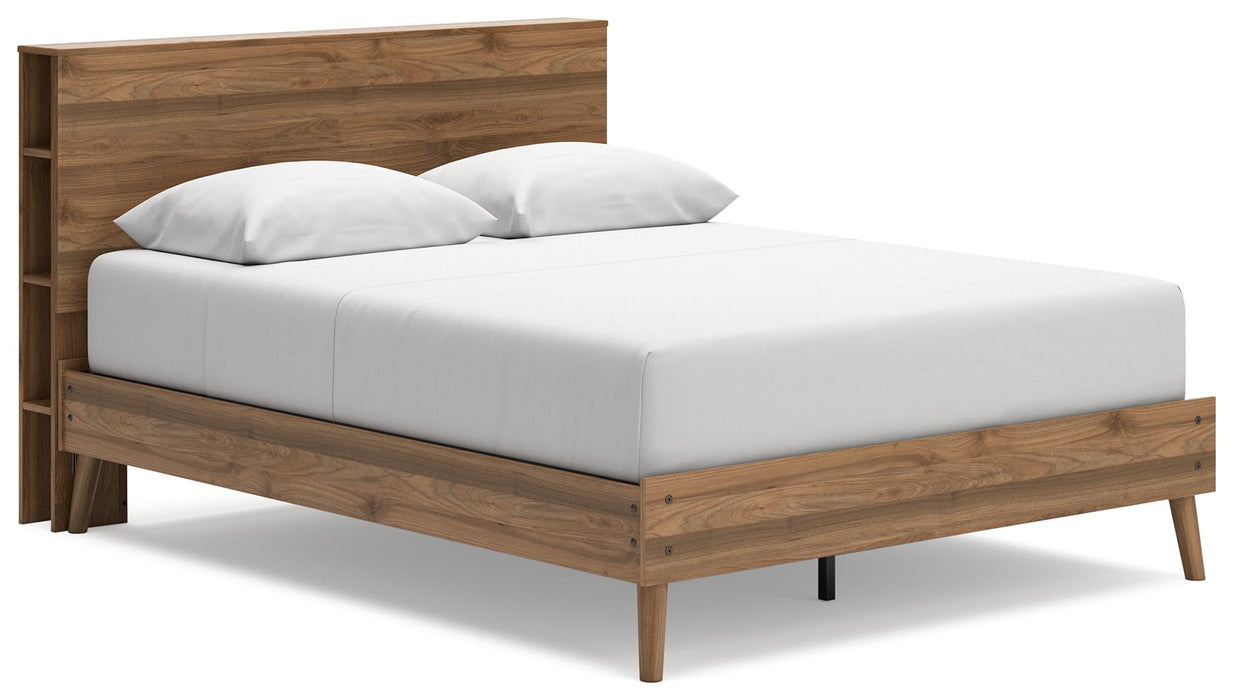 Aprilyn - Light Brown - Queen Bookcase Bed