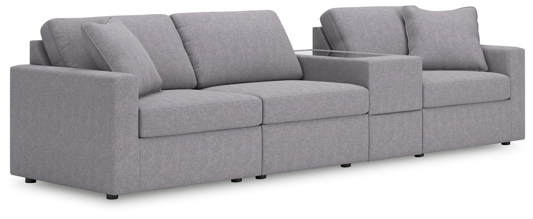 Modmax - 4-Piece Sectional With Storage Console - Granite