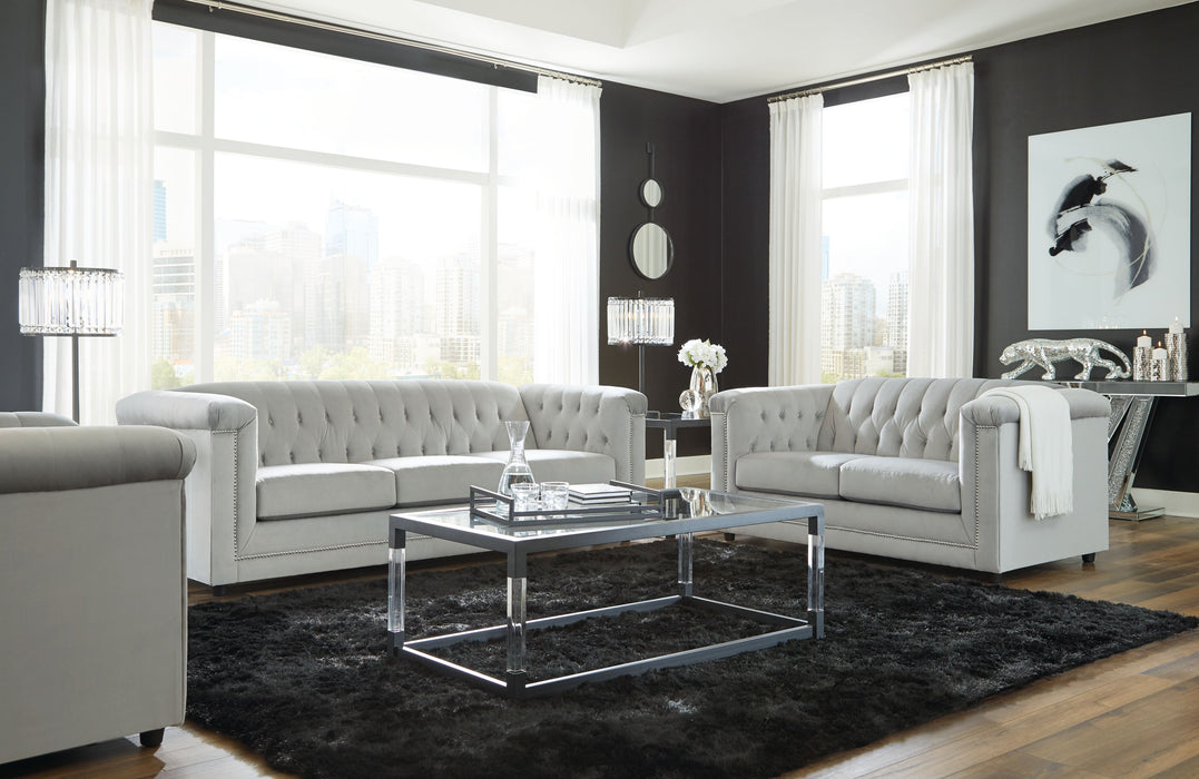 Josanna - Gray - 3 Pc. - Sofa, Loveseat, Chair