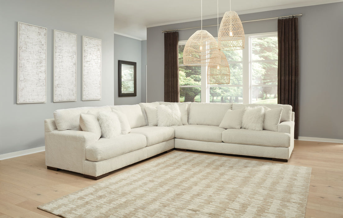 Zada - Ivory - Corner Sofa 3 Pc Sectional