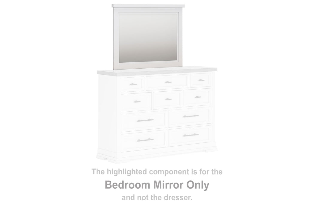 Ashbryn - Bedroom Mirror - White / Natural
