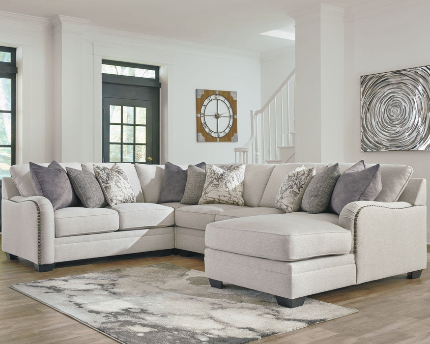 Dellara - Chalk - Right Arm Facing Corner Chaise 4 Pc Sectional