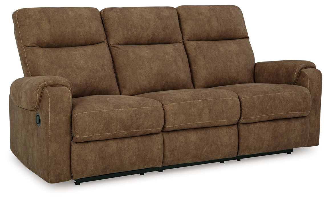 Edenwold - Reclining Sofa - Faux Leather - Brindle