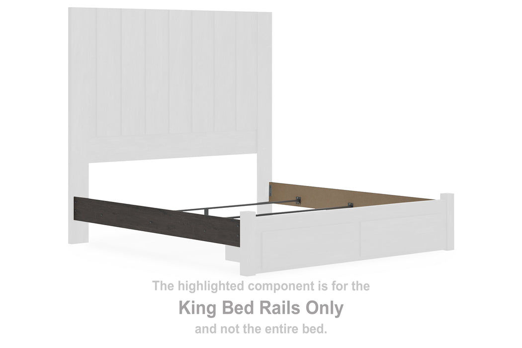 Fraluna - King Bed Rails - Charcoal