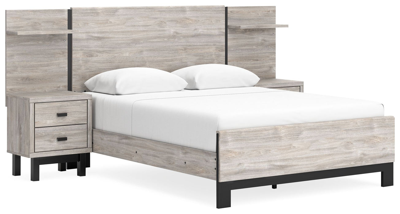 Vessalli - Queen Panel Bed With Extensions - Gray
