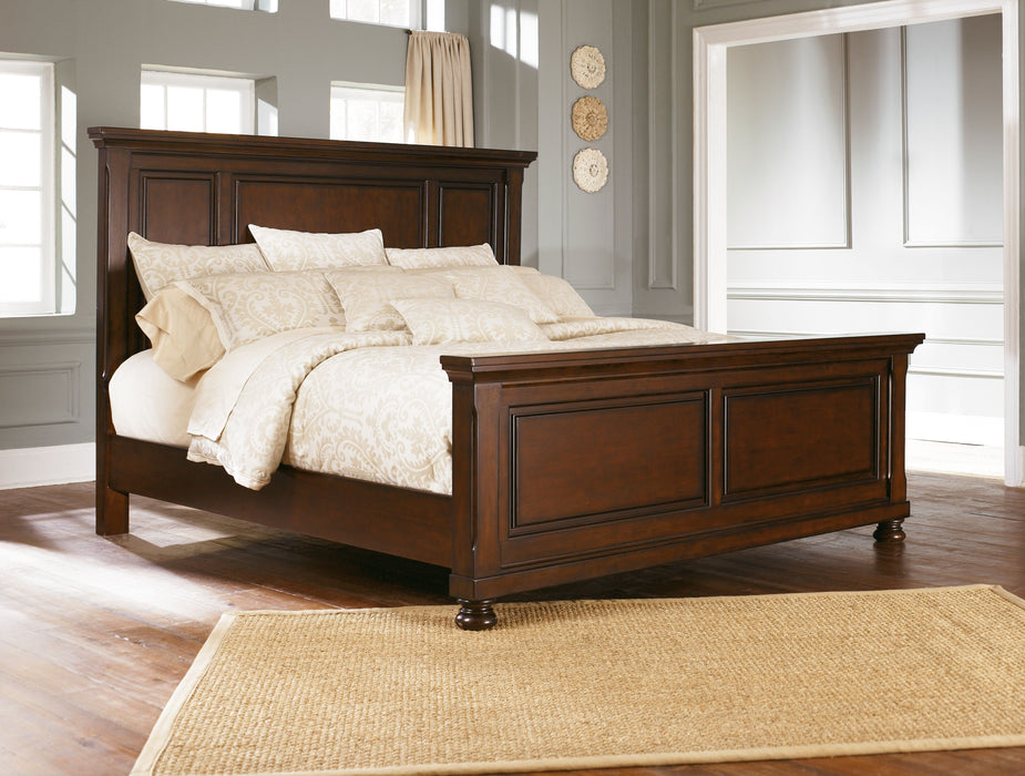 Porter - California King Panel Bed - Rustic Brown
