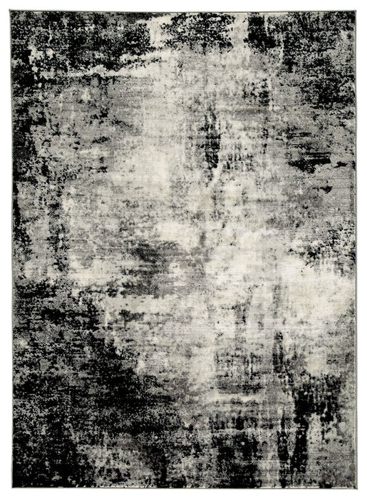 Zekeman - 8' x 10' Rug - Black / Cream / Gray