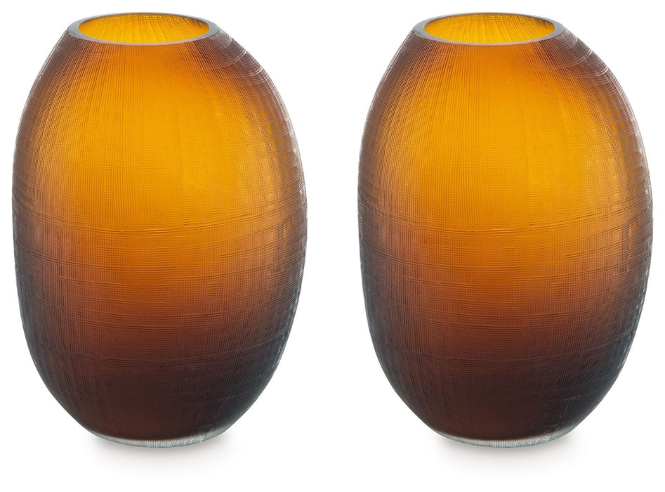 Embersen - Vase (Set of 2) 11" - Amber