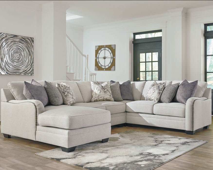 Dellara - Chalk - Left Arm Facing Corner Chaise 4 Pc Sectional