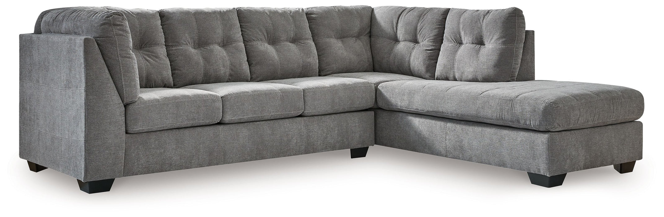 Marleton - 2-Piece Sectional With Raf Corner Chaise - Gray