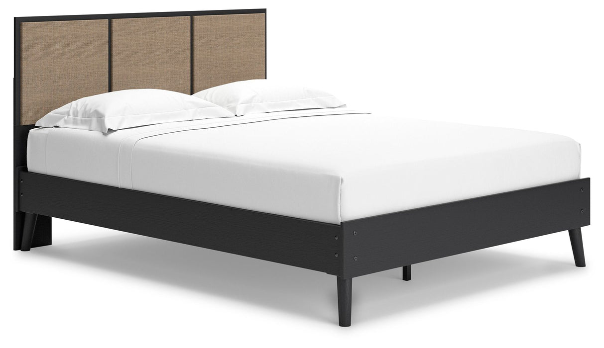 Charlang - Black / Gray - Queen Panel Platform Bed