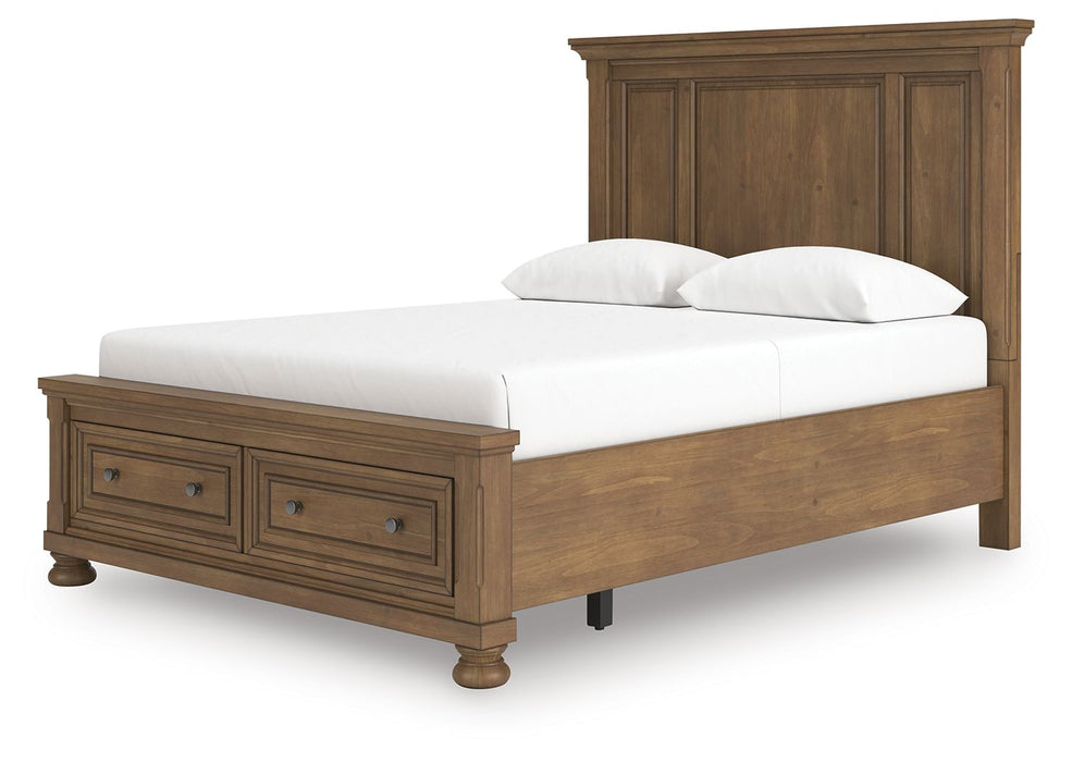 Feddinger - Queen Panel Storage Bed - Medium Brown