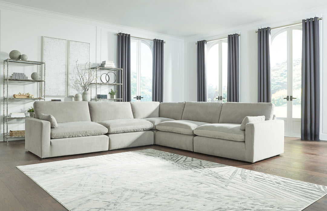 Sophie - Gray - Corner Chairs 5 Pc Sectional