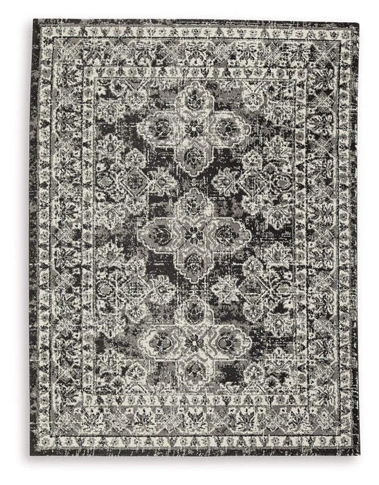 Glennisman - 8' x 10' Rug - Black / Gray / Ivory