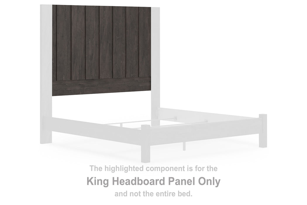 Fraluna - King Headboard Panel - Charcoal