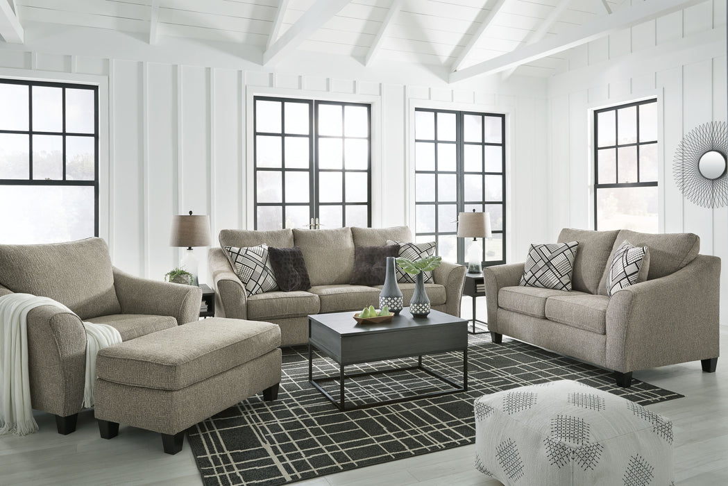 Barnesley - Platinum - 4 Pc. - Sofa, Loveseat, Chair And A Half, Ottoman