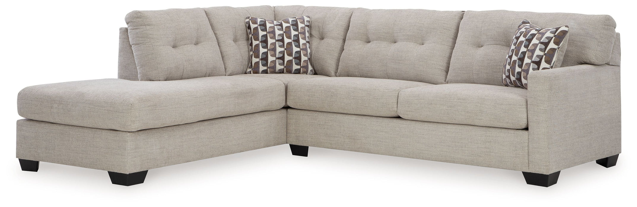 Mahoney - 2-Piece Sectional With Laf Corner Chaise - Pebble