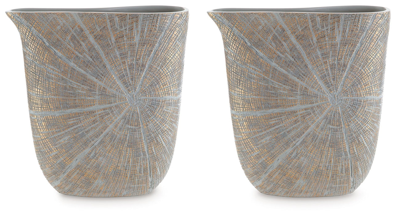 Ardenley - Vase (Set of 2) - Antique Gold Finish 14.63"