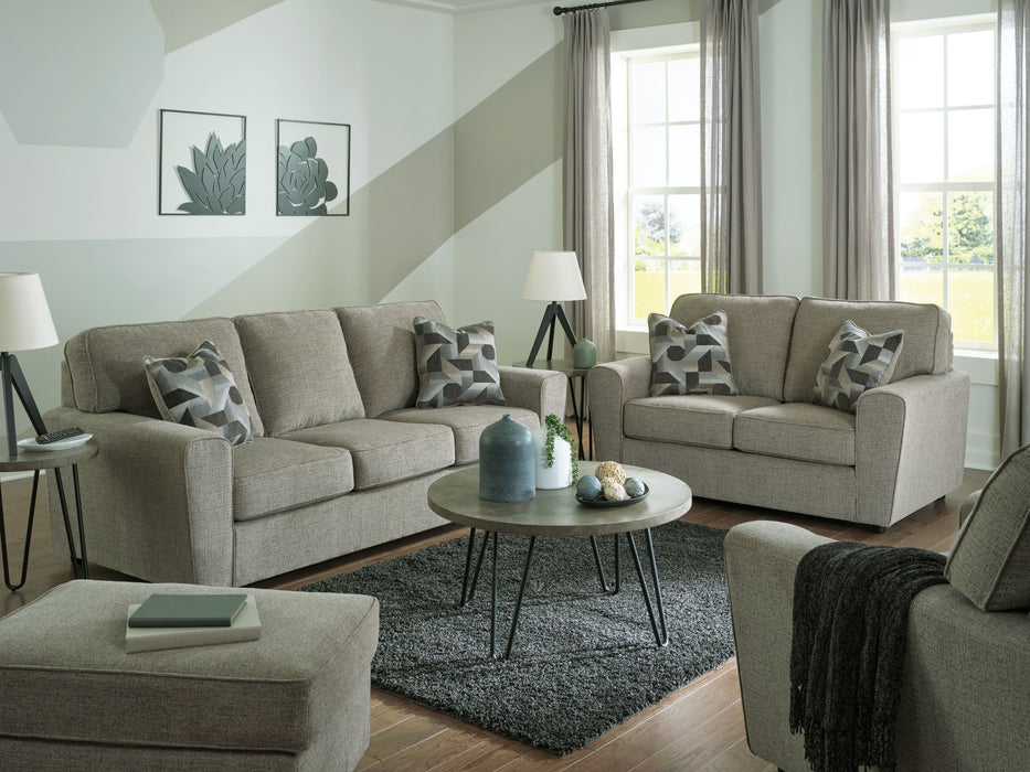 Cascilla - Pewter - 4 Pc. - Sofa, Loveseat, Chair, Ottoman