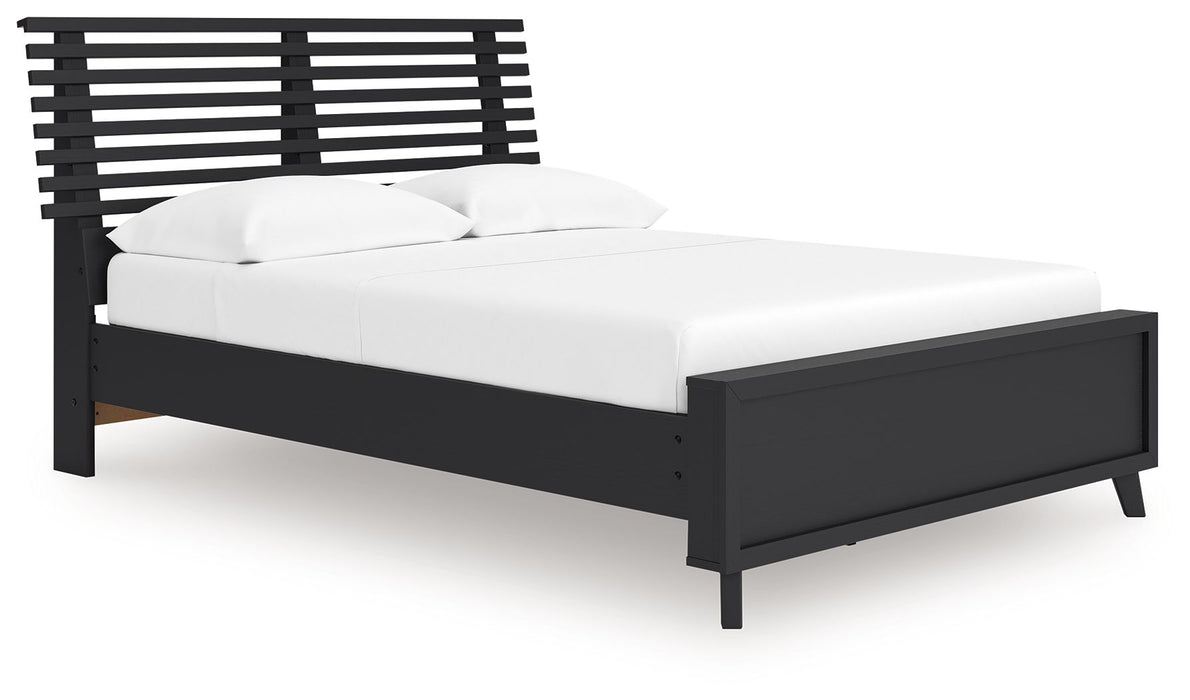 Danziar - Full Slat Panel Bed - Black