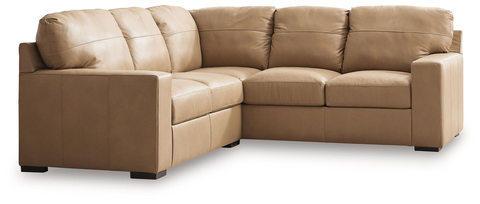 Bandon - 2-Piece Sectional With Laf Loveseat - Leather Match - Toffee