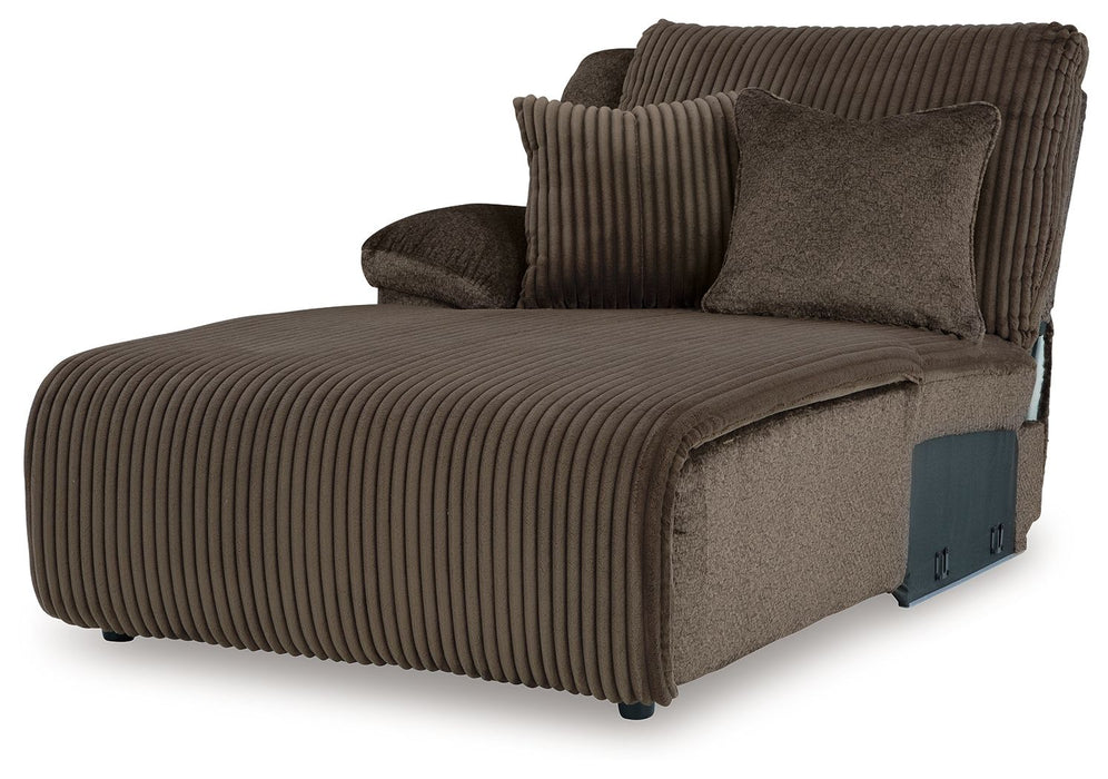 Top Tier - Laf Press Back Chaise - Fabric - Chocolate
