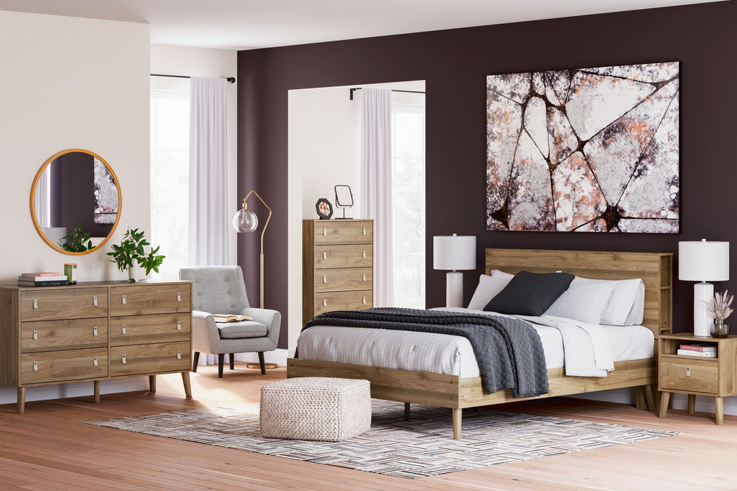 Aprilyn - Light Brown - 3 Pc. - Dresser, Full Bookcase Bed