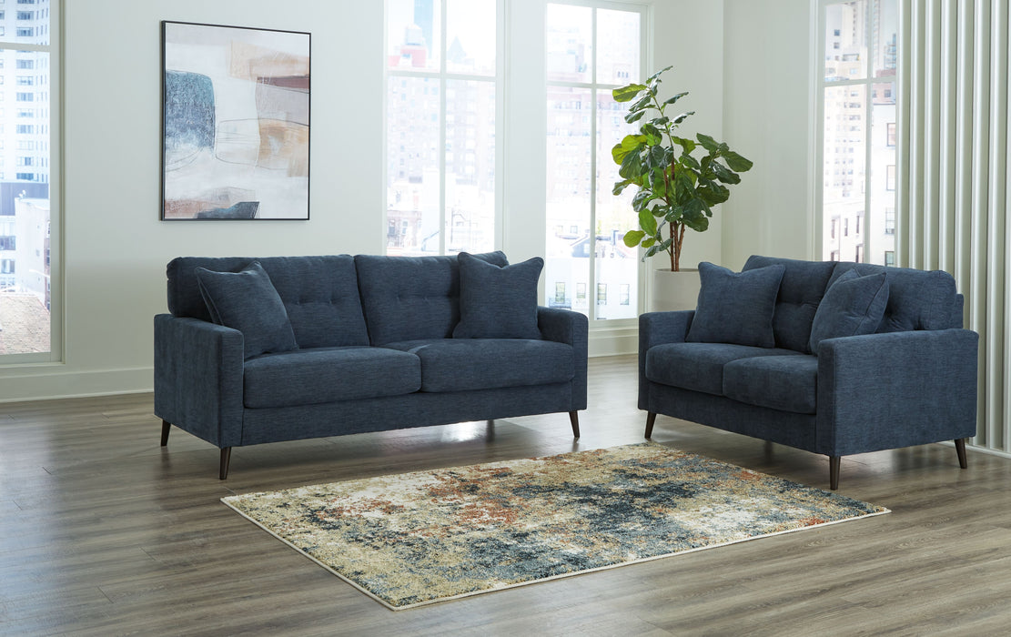 Bixler - 2 Pc. - Sofa, Loveseat - Navy