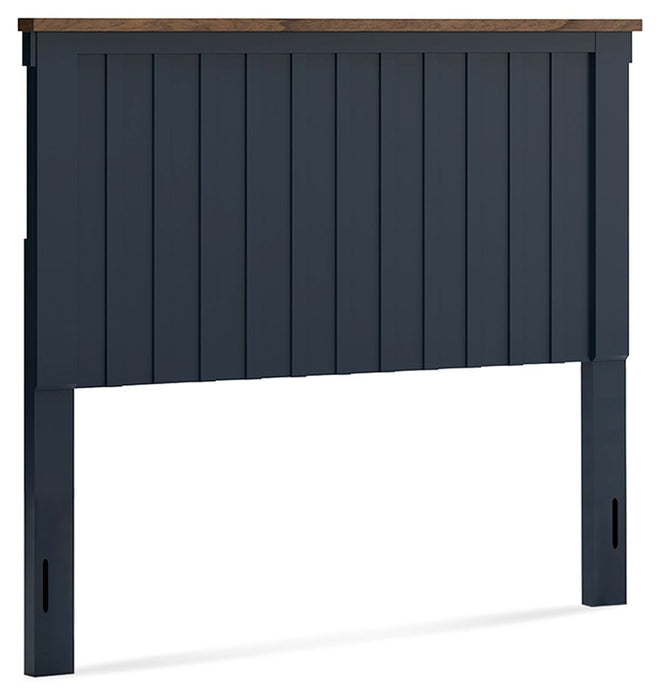 Landocken - Full Panel Headboard - Brown / Blue