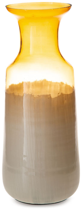Wynburg - Vase - 16" - White / Amber