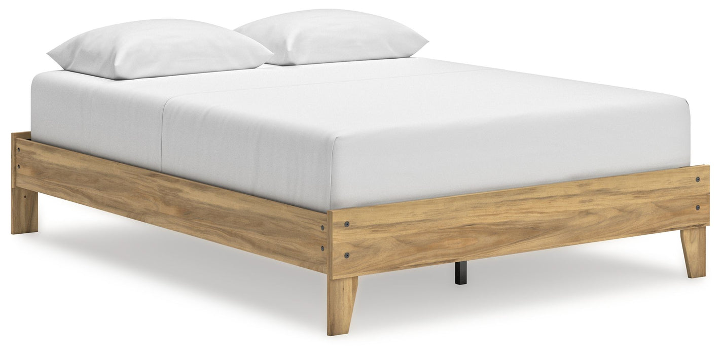 Bermacy - Queen Platform Bed - Light Brown