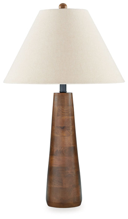 Danset - Wood Table Lamp - Brown