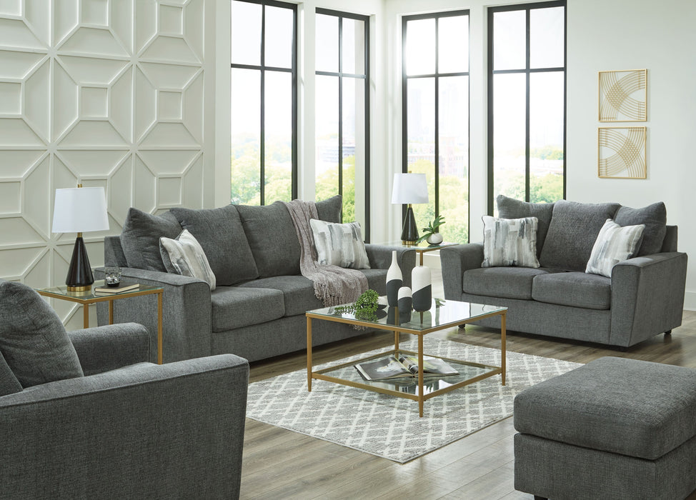 Stairatt - 4 Pc. - Sofa, Loveseat, Chair, Ottoman - Gravel