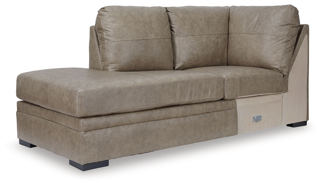 Amuleto - Laf Corner Chaise - Leather Match - Desert