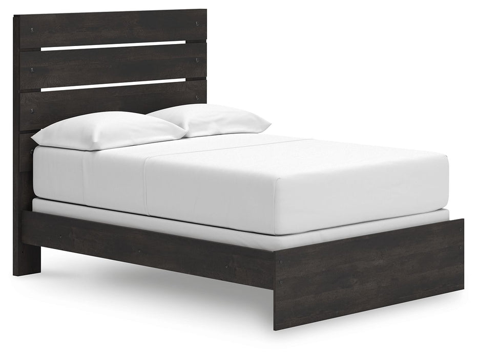 Hollivern - Full Panel Bed - Dark Gray