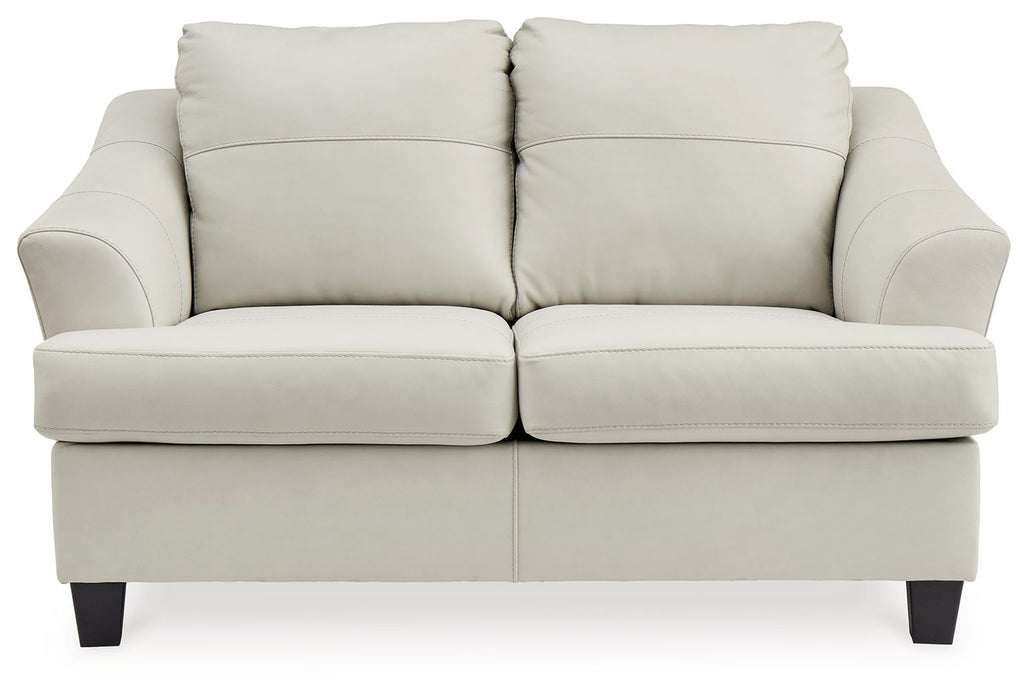 Genoa - Loveseat - Leather Match - Coconut